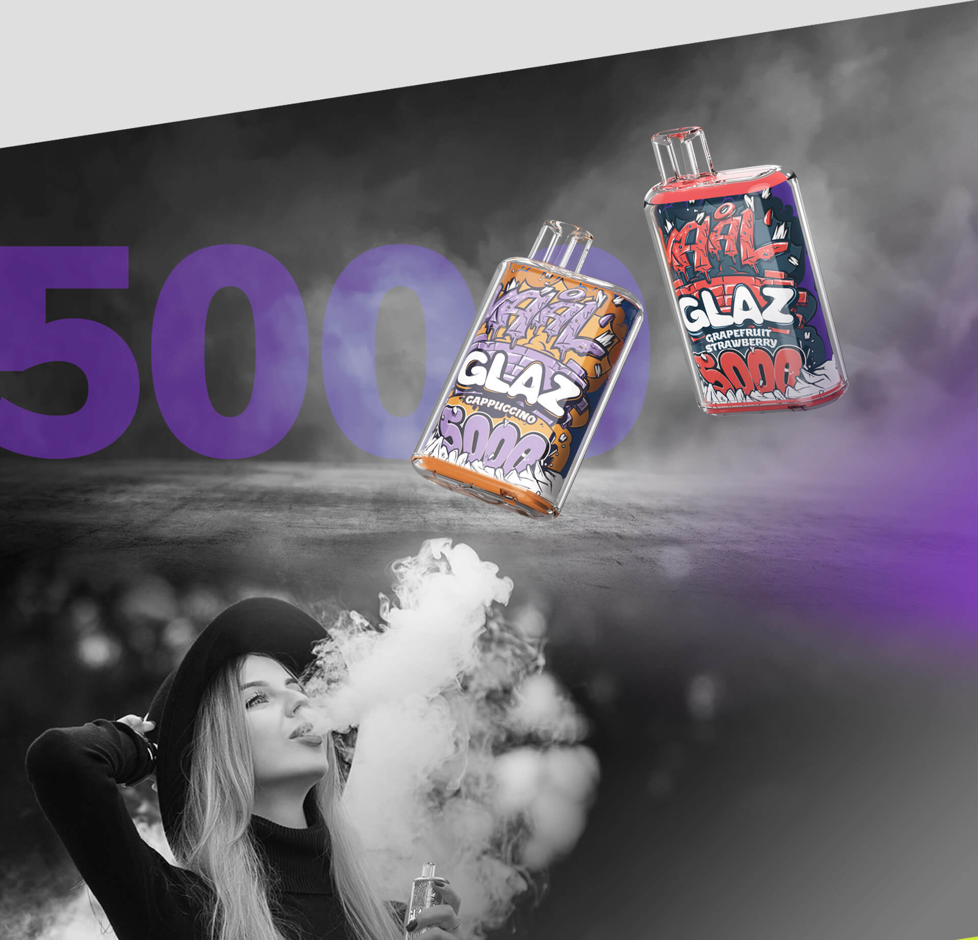 The VAAL GLAZ 5000 boasts a 10ml e-liquid capacity, allowing for up to 5000 puffs that last for an extended period of time.